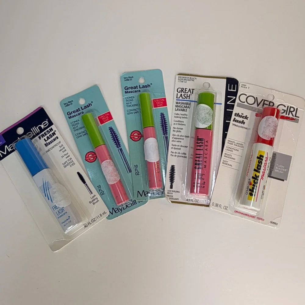 Vintage Maybelline Great Lash Fresh Lash & CoverGirl Thick Lash Mascara Lot 5pk